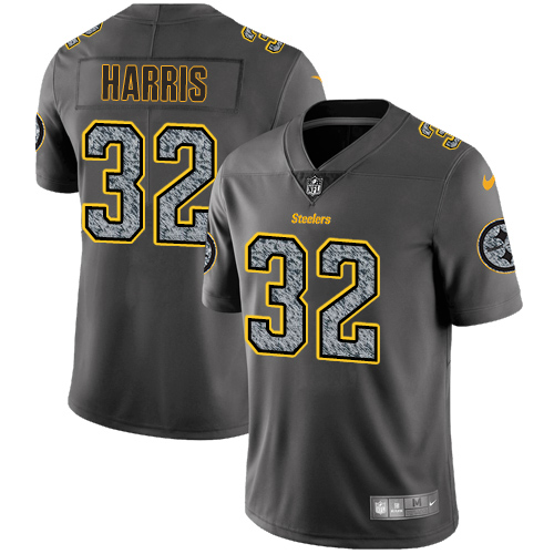 Nike Steelers #32 Franco Harris Gray Static Men's Stitched NFL Vapor Untouchable Limited Jersey - Click Image to Close